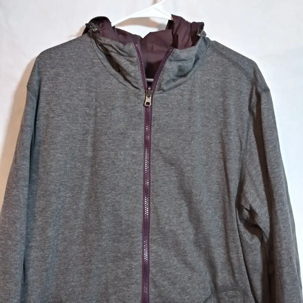 Uniqlo Men's Reversible Parka Jacket Burgundy Gray Size XL